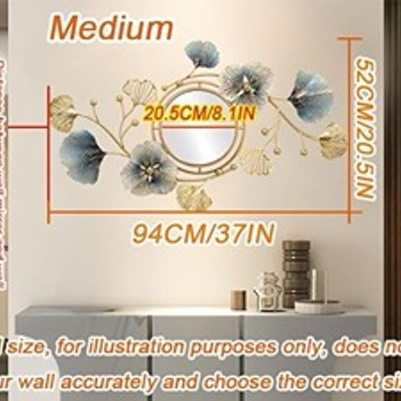 NEW   Metal Decorative Wall Mirrors for Living Room, 83 * 48cm - Picture 4 of 8